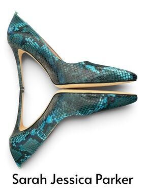 SJP by Sarah Jessica Parker Fawn Multi Python Pumps Heels 9.5 / 40.5 NIB Italy